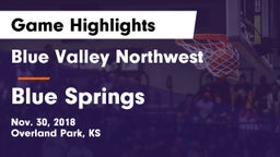 Blue Valley Northwest  vs Blue Springs  Game Highlights - Nov. 30, 2018