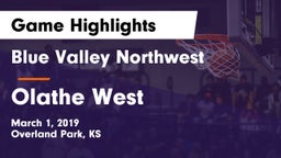 Blue Valley Northwest  vs Olathe West   Game Highlights - March 1, 2019
