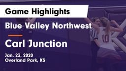 Blue Valley Northwest  vs Carl Junction  Game Highlights - Jan. 23, 2020