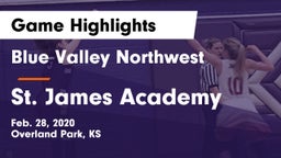 Blue Valley Northwest  vs St. James Academy  Game Highlights - Feb. 28, 2020