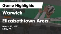 Warwick  vs Elizabethtown Area  Game Highlights - March 30, 2022