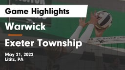Warwick  vs Exeter Township  Game Highlights - May 21, 2022