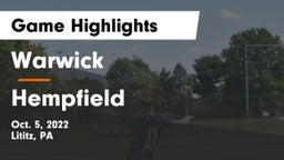 Warwick  vs Hempfield  Game Highlights - Oct. 5, 2022