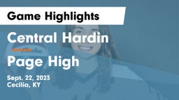 Central Hardin  vs Page High Game Highlights - Sept. 22, 2023