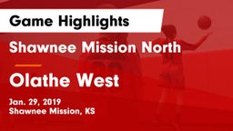 Shawnee Mission North  vs Olathe West   Game Highlights - Jan. 29, 2019