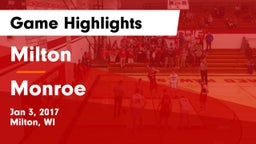 Milton  vs Monroe  Game Highlights - Jan 3, 2017