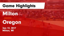 Milton  vs Oregon  Game Highlights - Jan 12, 2017
