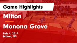 Milton  vs Monona Grove  Game Highlights - Feb 4, 2017