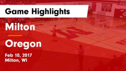 Milton  vs Oregon  Game Highlights - Feb 10, 2017