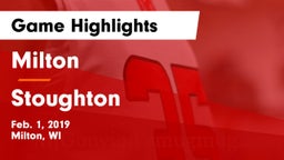 Milton  vs Stoughton  Game Highlights - Feb. 1, 2019