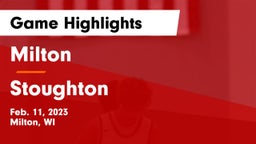 Milton  vs Stoughton  Game Highlights - Feb. 11, 2023