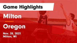 Milton  vs Oregon  Game Highlights - Nov. 28, 2023