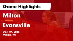 Milton  vs Evansville  Game Highlights - Dec. 27, 2018
