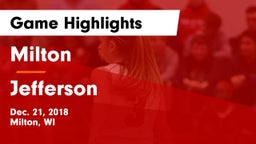 Milton  vs Jefferson  Game Highlights - Dec. 21, 2018