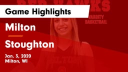 Milton  vs Stoughton  Game Highlights - Jan. 3, 2020