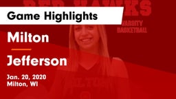 Milton  vs Jefferson  Game Highlights - Jan. 20, 2020