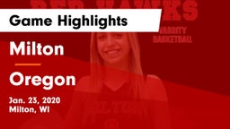 Milton  vs Oregon  Game Highlights - Jan. 23, 2020