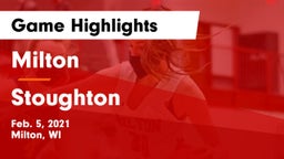 Milton  vs Stoughton  Game Highlights - Feb. 5, 2021