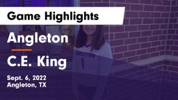 Angleton  vs C.E. King  Game Highlights - Sept. 6, 2022