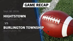 Recap: Hightstown  vs. Burlington Township  2016
