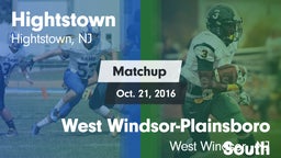 Matchup: Hightstown High vs. West Windsor-Plainsboro South  2016