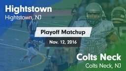 Matchup: Hightstown High vs. Colts Neck  2016