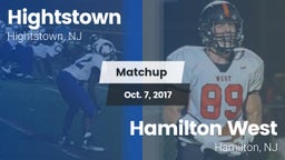 Matchup: Hightstown High vs. Hamilton West  2017