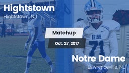 Matchup: Hightstown High vs. Notre Dame  2017