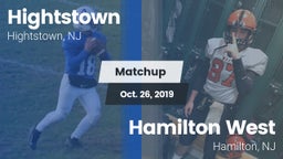 Matchup: Hightstown High vs. Hamilton West  2019