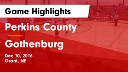 Perkins County  vs Gothenburg  Game Highlights - Dec 10, 2016