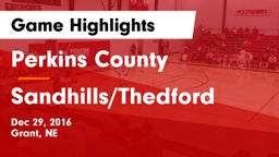 Perkins County  vs Sandhills/Thedford Game Highlights - Dec 29, 2016