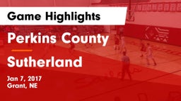 Perkins County  vs Sutherland  Game Highlights - Jan 7, 2017