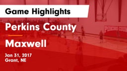 Perkins County  vs Maxwell  Game Highlights - Jan 31, 2017
