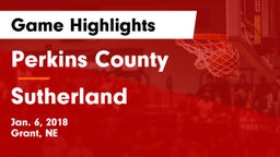 Perkins County  vs Sutherland  Game Highlights - Jan. 6, 2018