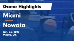 Miami  vs Nowata  Game Highlights - Jan. 23, 2020