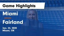 Miami  vs Fairland Game Highlights - Jan. 24, 2020