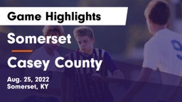 Somerset  vs Casey County  Game Highlights - Aug. 25, 2022