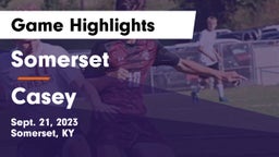 Somerset  vs Casey Game Highlights - Sept. 21, 2023