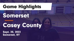 Somerset  vs Casey County  Game Highlights - Sept. 20, 2022