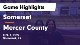 Somerset  vs Mercer County  Game Highlights - Oct. 1, 2022