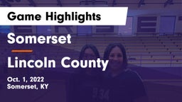 Somerset  vs Lincoln County  Game Highlights - Oct. 1, 2022