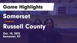 Somerset  vs Russell County  Game Highlights - Oct. 10, 2022