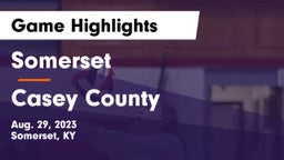 Somerset  vs Casey County  Game Highlights - Aug. 29, 2023