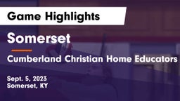 Somerset  vs Cumberland Christian Home Educators Game Highlights - Sept. 5, 2023