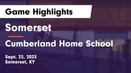 Somerset  vs Cumberland Home School Game Highlights - Sept. 23, 2023