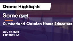 Somerset  vs Cumberland Christian Home Educators Game Highlights - Oct. 12, 2023