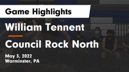William Tennent  vs Council Rock North Game Highlights - May 3, 2022