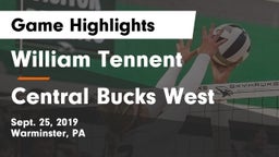 William Tennent  vs Central Bucks West  Game Highlights - Sept. 25, 2019
