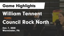William Tennent  vs Council Rock North  Game Highlights - Oct. 7, 2020