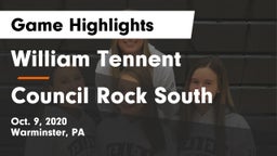 William Tennent  vs Council Rock South  Game Highlights - Oct. 9, 2020
